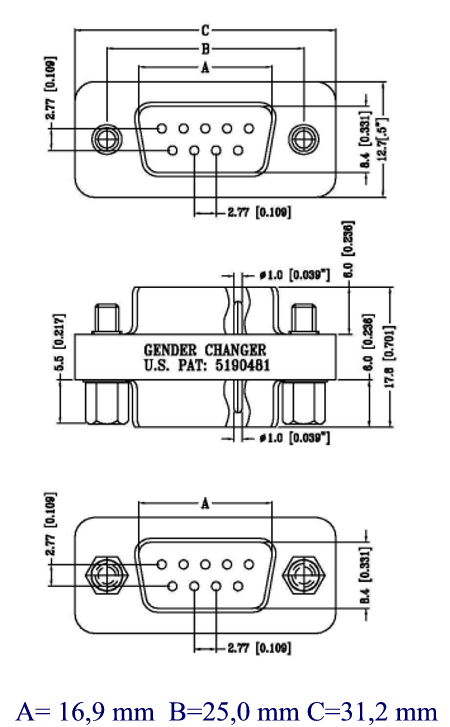 DB9M2DB9M Dimensiones