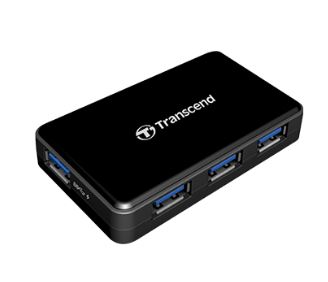 Transcend TS-HUB3 HUB USB 3.1 Gen 1 compacto de 4 puertos - 1 puerto soportando Fast Charge 2 A